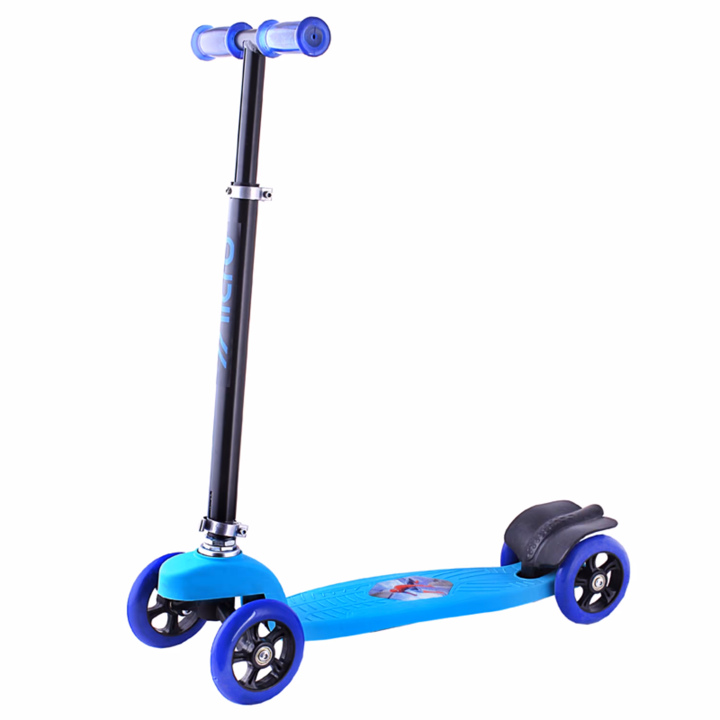 اسکوتر  کودک 4 چرخ میکرو آبی مناسب 3 تا 6 سال با ترمز پدالی