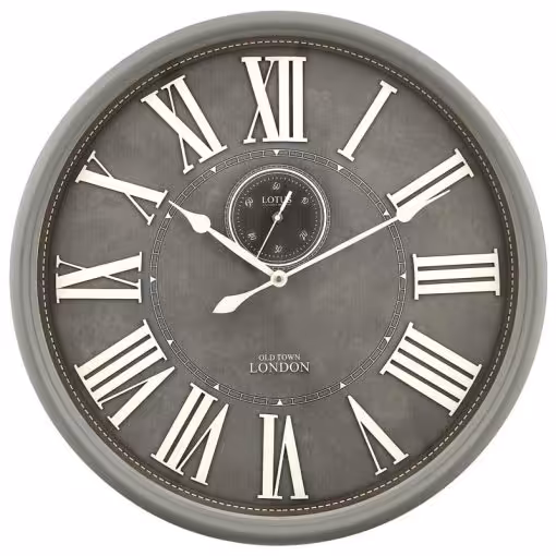 ساعت دیواری چوبی مدل ANSON کد W-161 رنگ GRAY. NEW