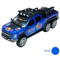 ماشین بازی چی ژی مدل فورد طرح RAPTOR به همراه موتور مجموعه دو عددی رنگ آبی