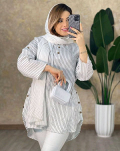 مانتو اسپرت زنانه نخی مدل نخی کجراه