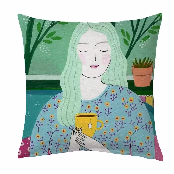 کاور کوسن کراس‌ماه طرح شینا  سایز 30 در 30 سانتیمتری کد c2112