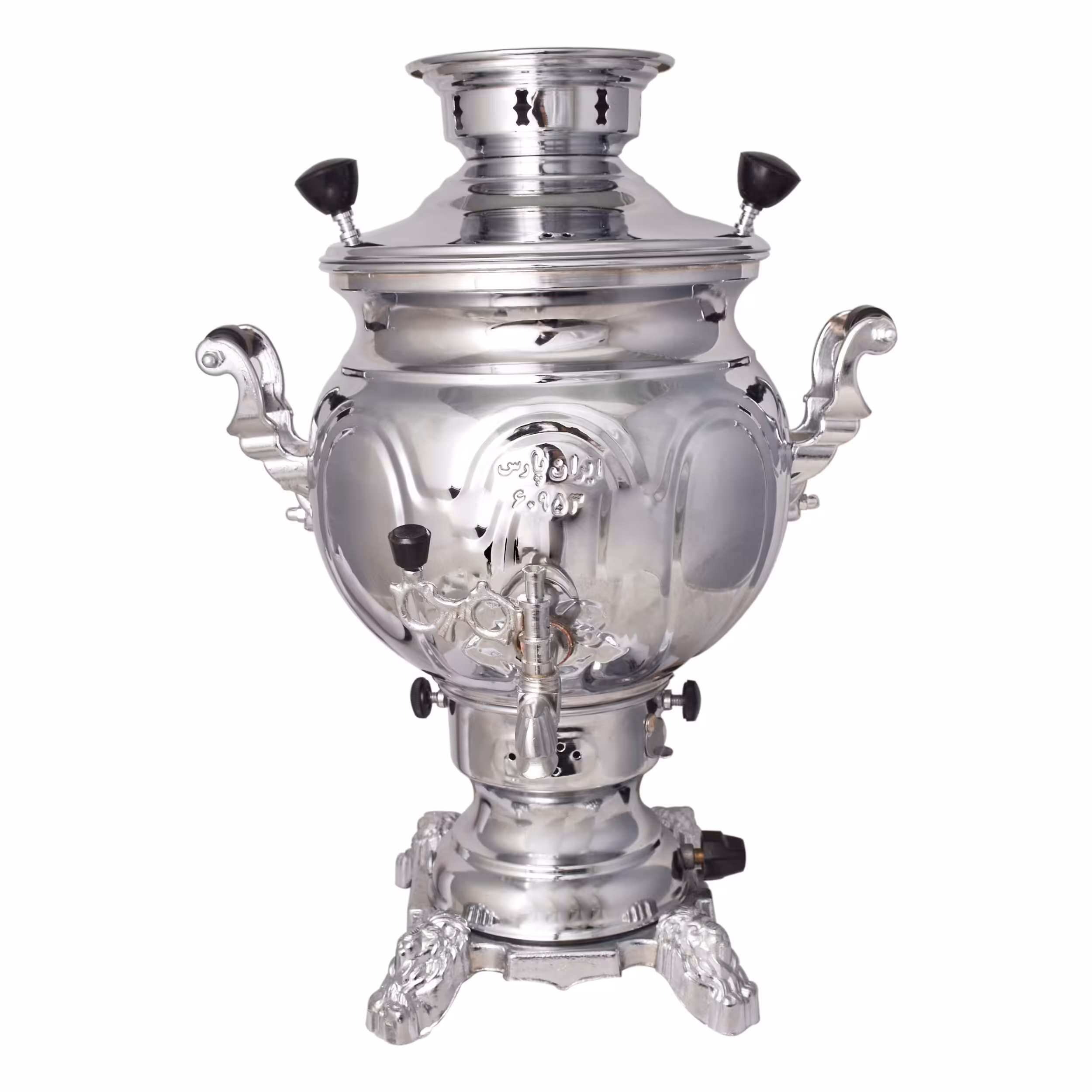 سماور گازی ایران پارس مدل تَرک دار کد 890ظرفیت 5 لیتر 