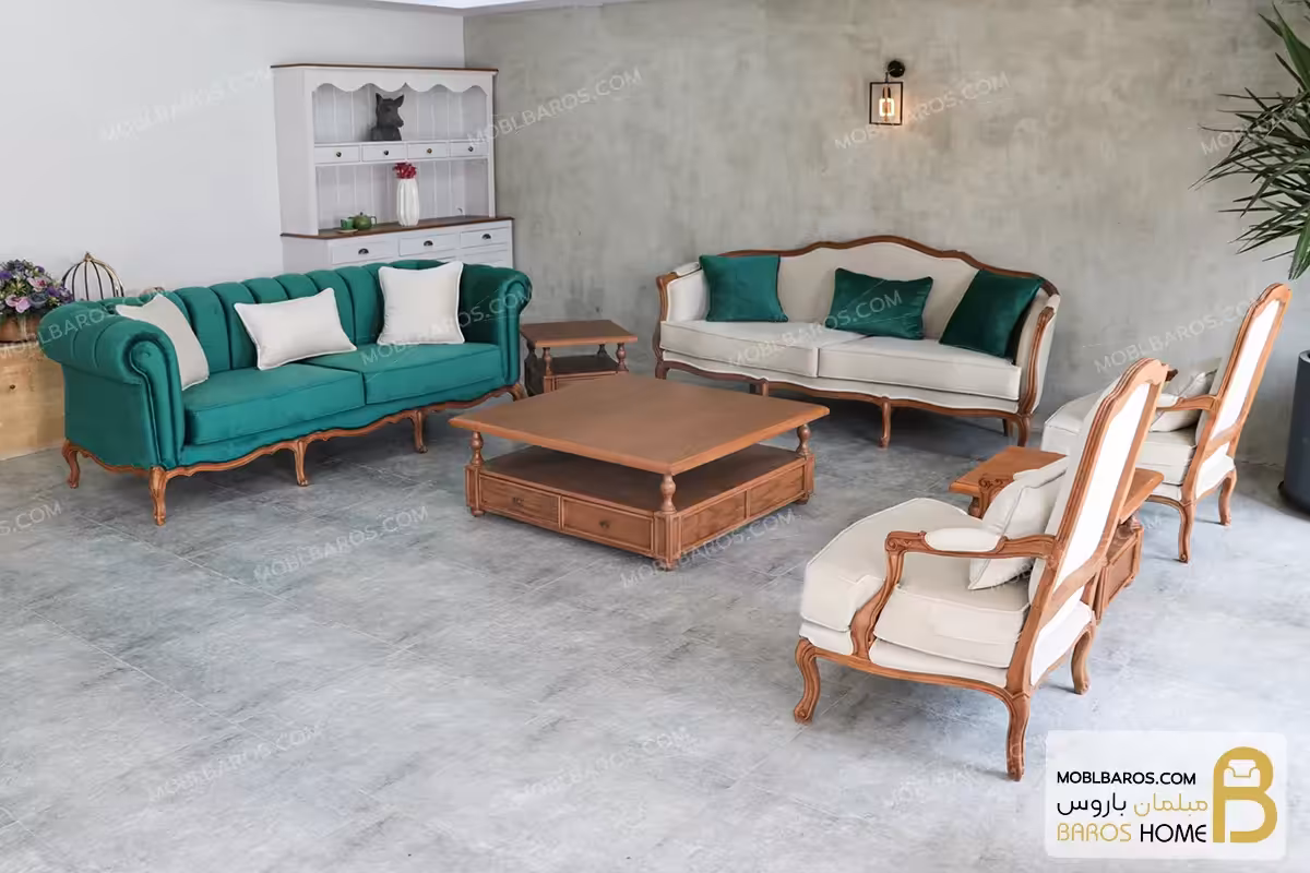 ست مبلمان کلاسیک راشل پلاس و جورجیا چستر کد 6