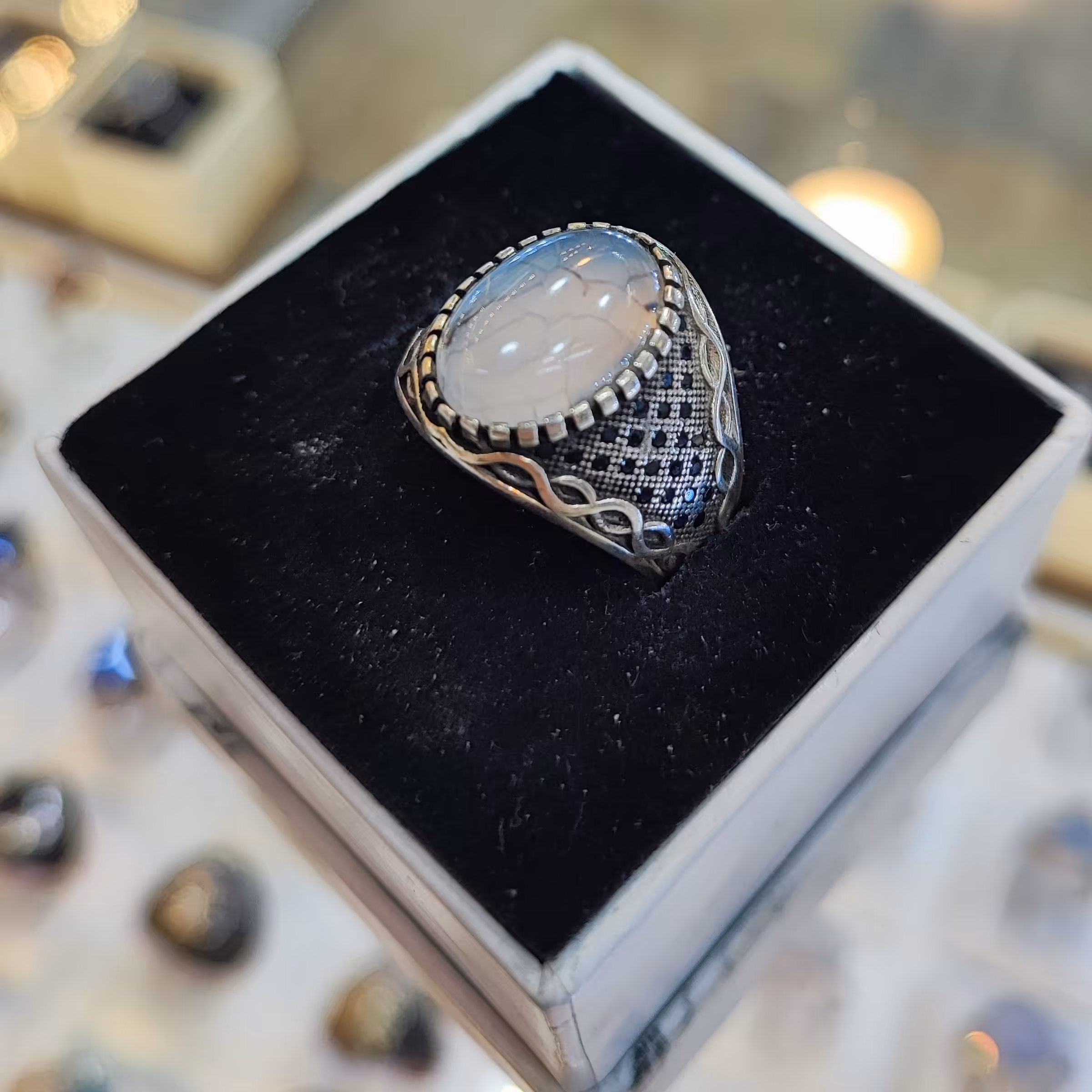 انگشتر نقره مردانه ترک کد8