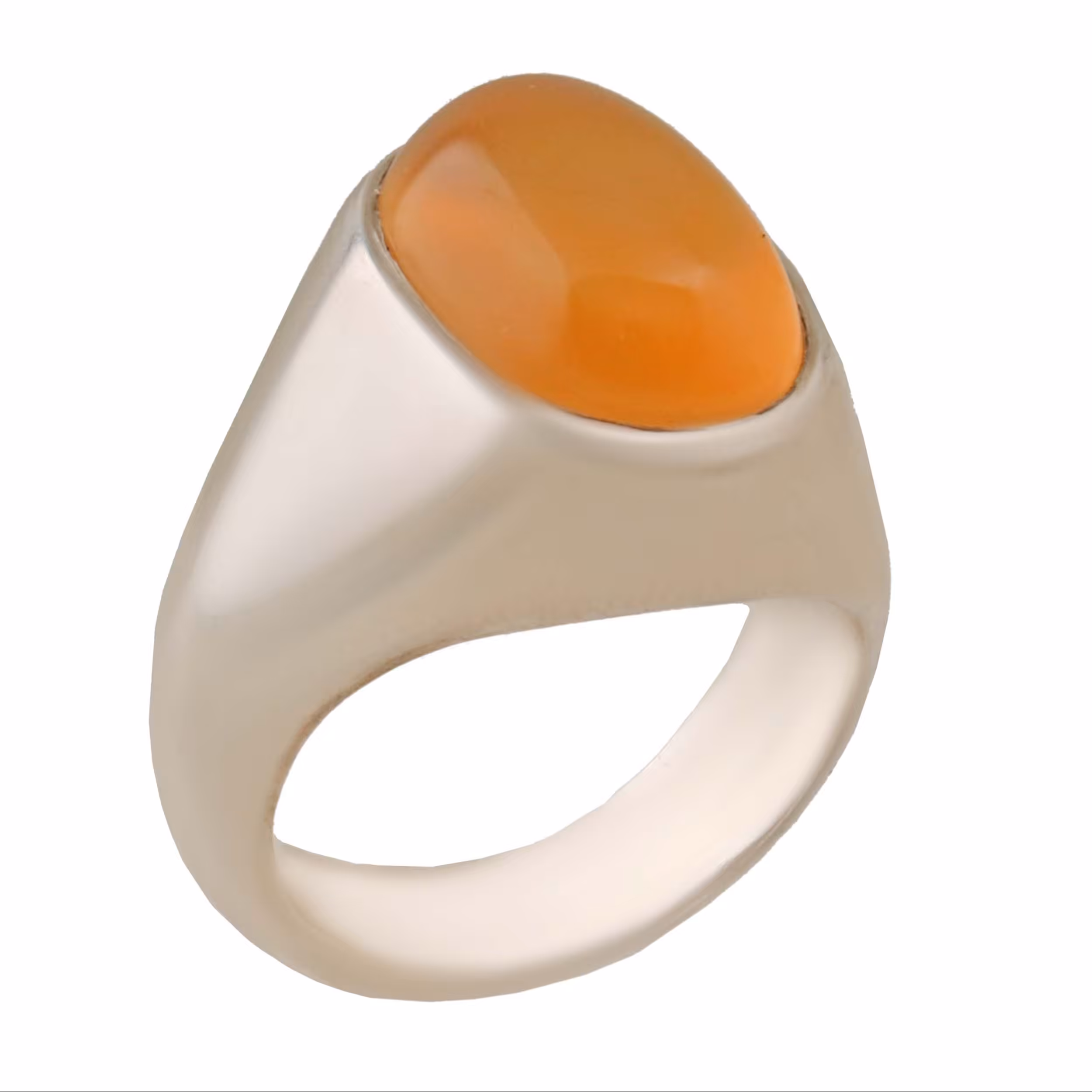 انگشتر نقره مردانه بازرگانی میلادی مدل  رکاب دست ساز سنگ عقیق کد AM2795