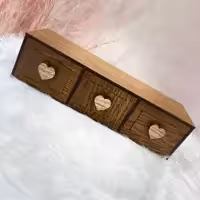 فایل 3 کشو باکس سه کشو قهوه ای  