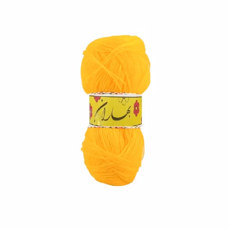 کاموا بهاران زرد (بسته 5 عددی)(کاموا نازک دولا)(40 گرمی - متراژ حدود 100 متر)