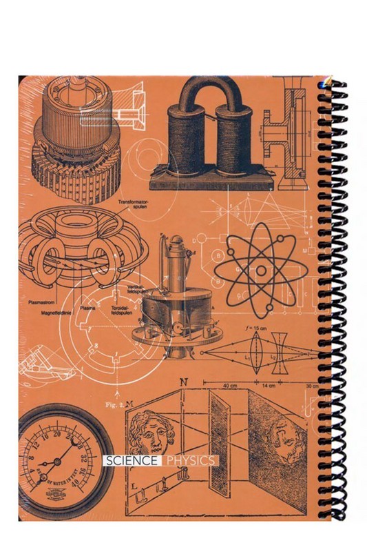 دفتر رحلی 100 برگ نارنجی Scientist Physics دات نوت dotnote
