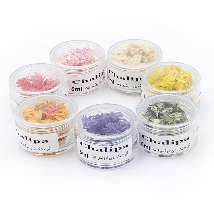 گل خشک رزین اپوکسی چلیپا مدل لایت-بسته 7 عددی