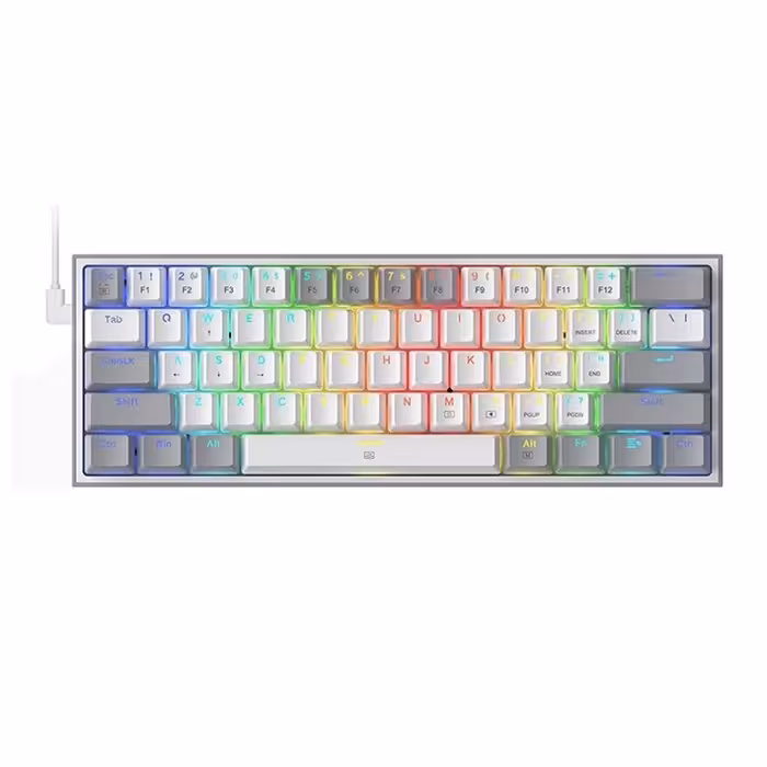 کیبورد مکانیکال گیمینگ ردراگون K617 FIZZ RGB White/Grey