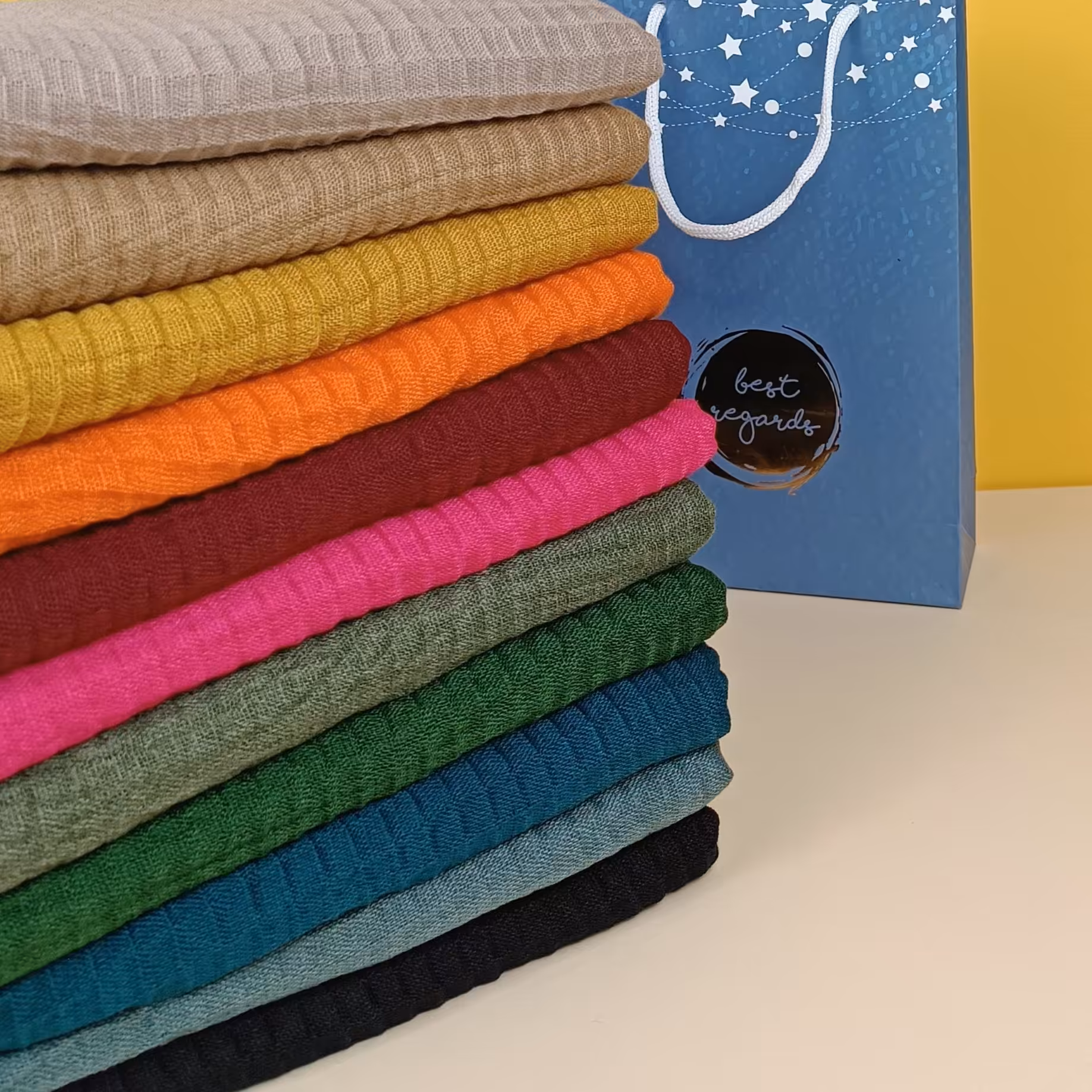 شال پلیسه مربعی ریز