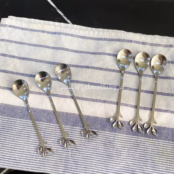 قاشق چاي خوري استيل طرح گندم