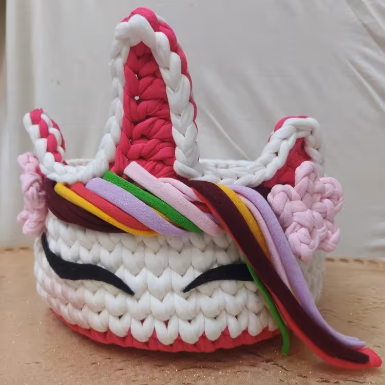 سبد تریکو عروسکی مدل تک شاخ