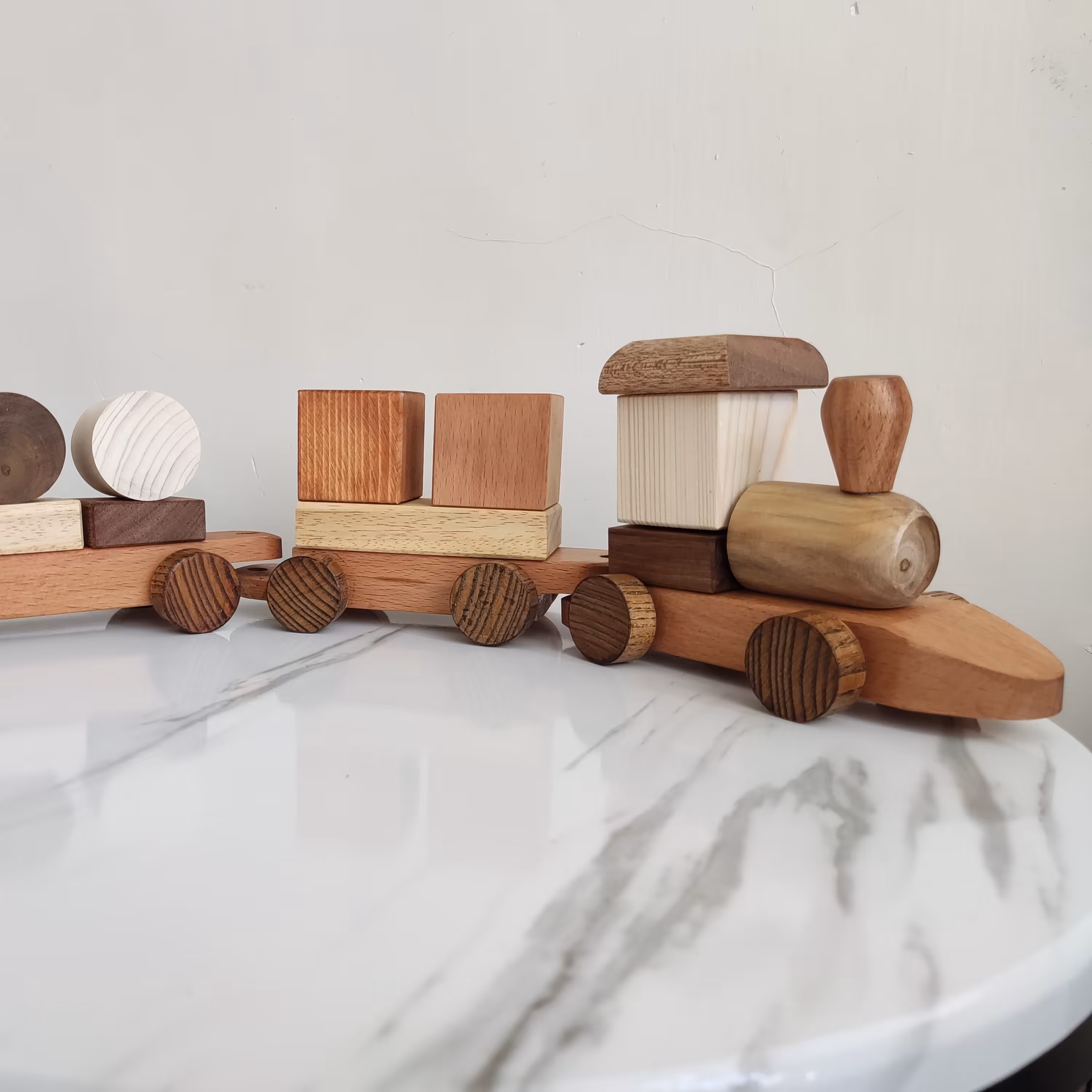 قطار چوبی جنگلی با روکش روغن گیاهی تایید اروپا طول 50 سانت