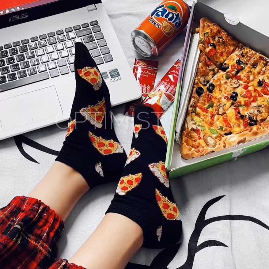 جوراب پیتزایی مچی نخ پنبه فری سایز