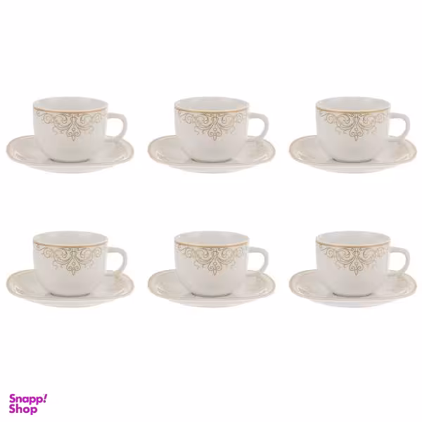 سرویس چینی 12 پارچه چای خوری چینی زرین ایران سری کواترو مدل موناکو درجه یک