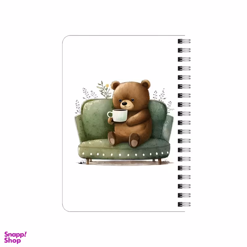 دفترچه یادداشت 80 برگ بامبیلیپ مدل چوبی طرح خرس و کاناپه کد 8637432