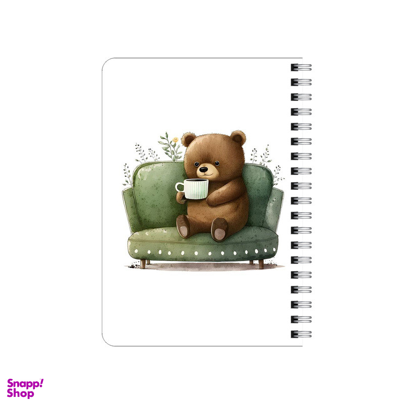 دفترچه یادداشت 80 برگ بامبیلیپ مدل چوبی طرح خرس و کاناپه کد 8637432