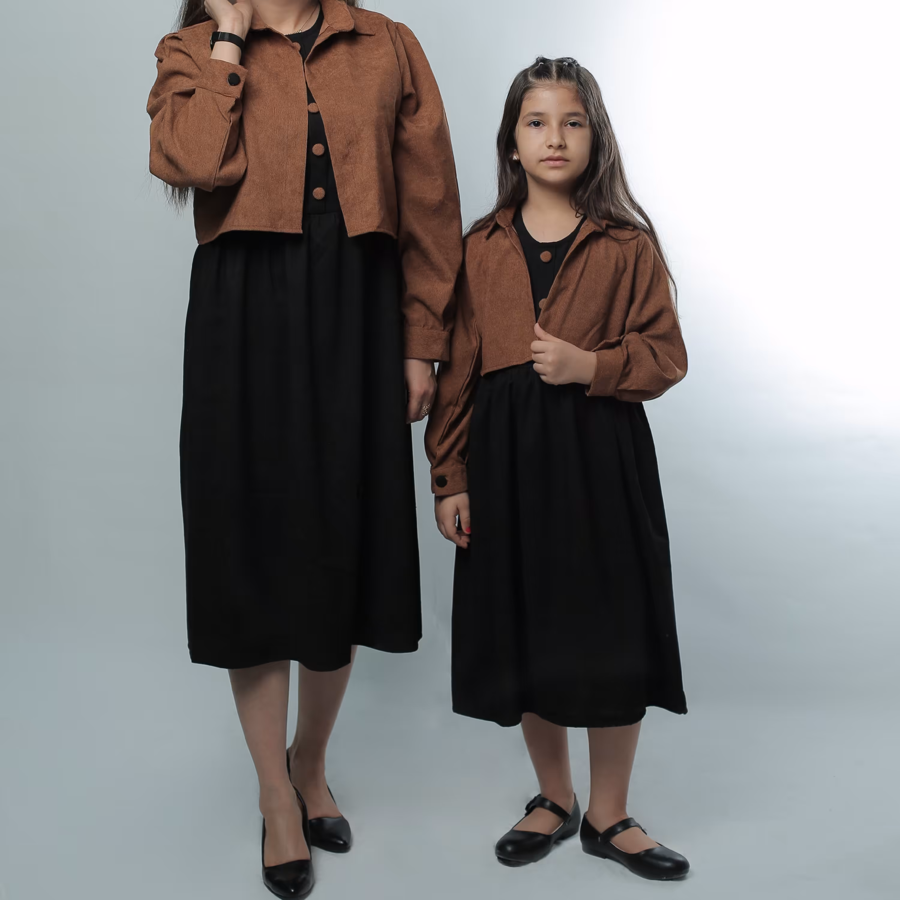 سارافون و کت مخمل کبریتی 