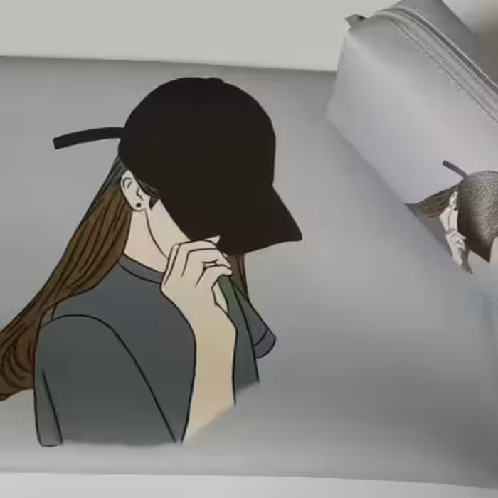 پوشه و جامدادی چرم طرح نوجوان