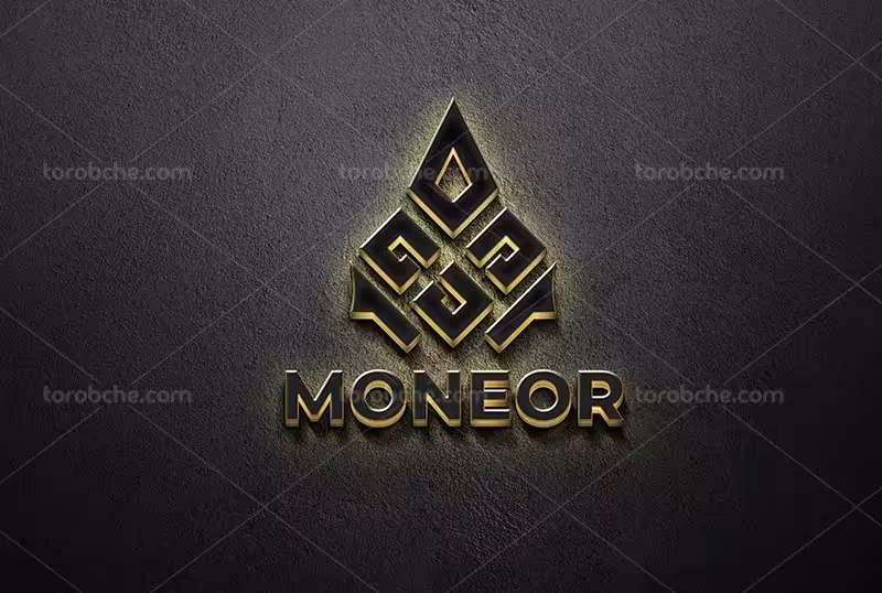 موکاپ PSD لوگو دیواری 3 بعدی | گرافیک با طعم تربچه