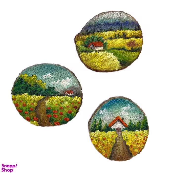 نقاشی برجسته چوبی کد 90 مجموعه ۳ عددی