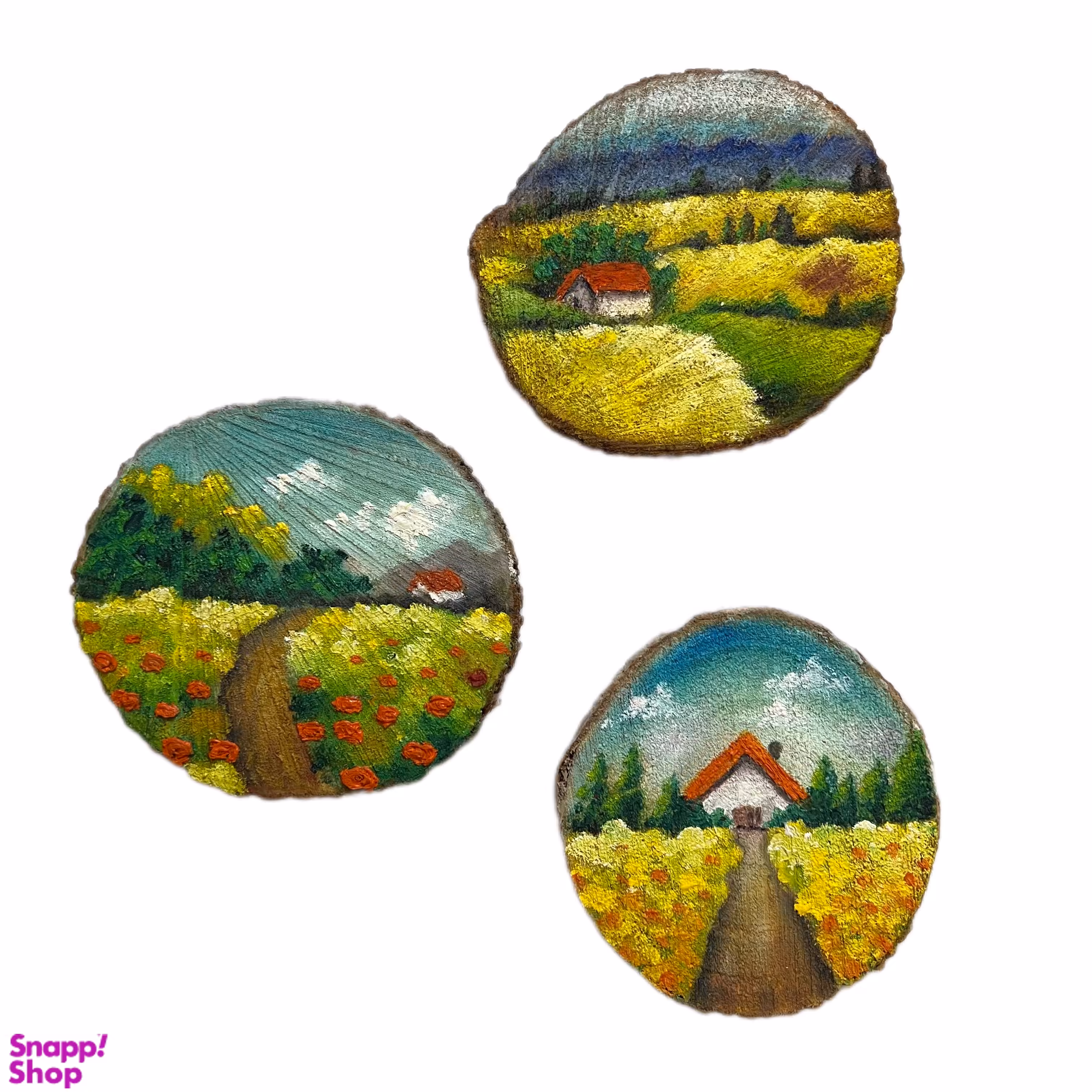 نقاشی برجسته چوبی کد 90 مجموعه ۳ عددی