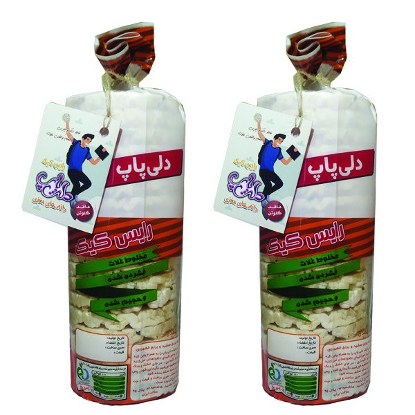 رایس کیک دانه های مغذی بدون شکر دلی پاپ - 110 گرم بسته 2 عددی
