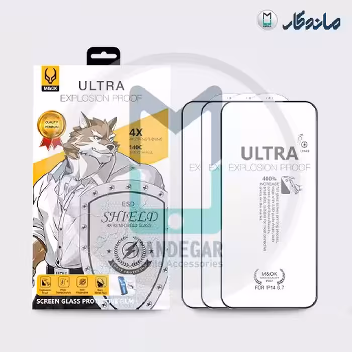 گلس صفحه موبایل وارداتی آیفون برند لنبی سری
 wolf king Thor Hammer white