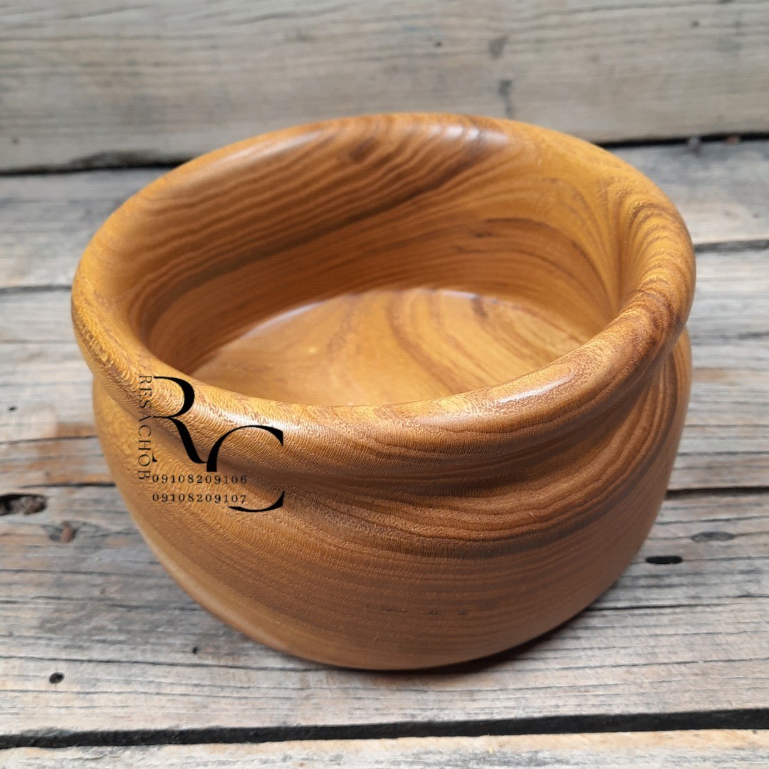 کاسه چوبی خراطی کد C1309
