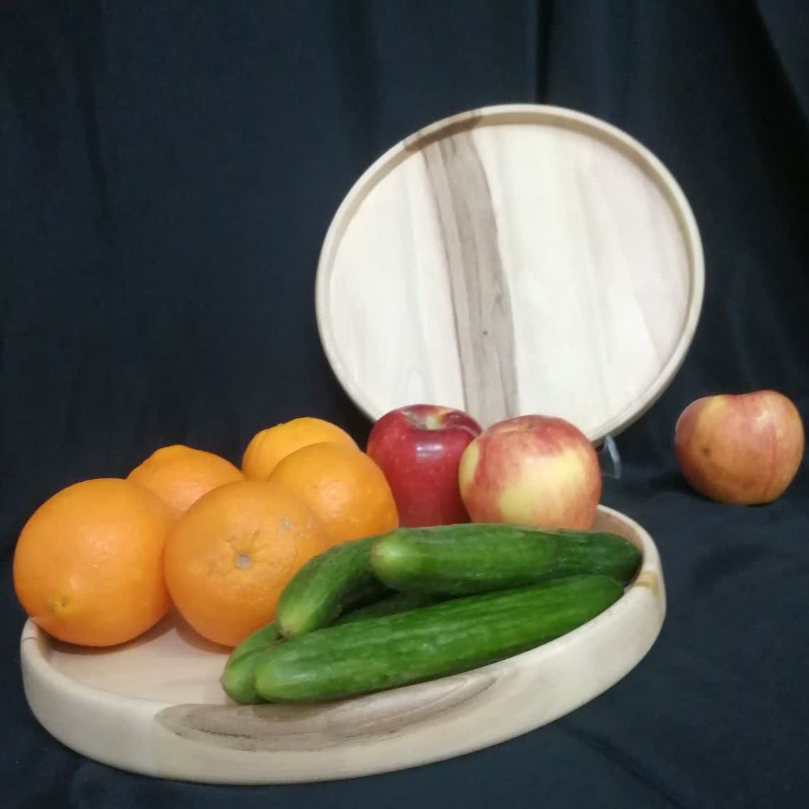 سینی چوبی قطر 30 مناسب برای پذیرایی نوع چوب چنار