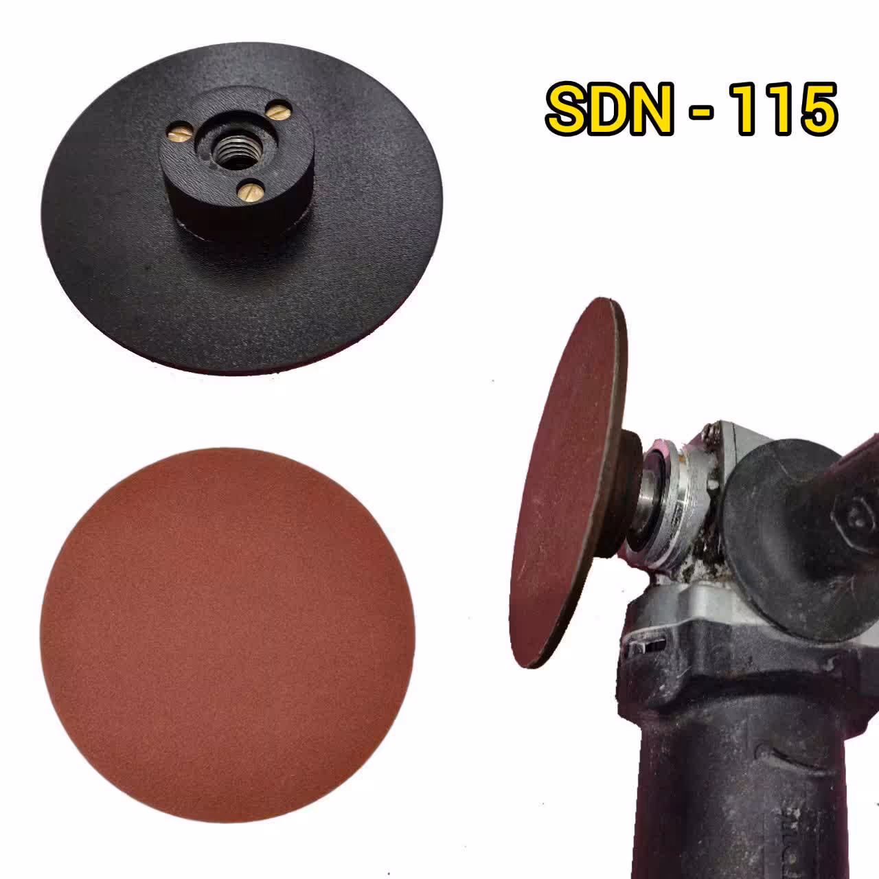 دیسک صفحه سنباده مهره دار
مخصوص مینی فرز 
قطر115
