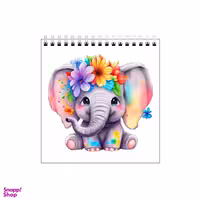 دفتر طراحی بامبیلیپ طرح فیل گل گلی کد 0930832