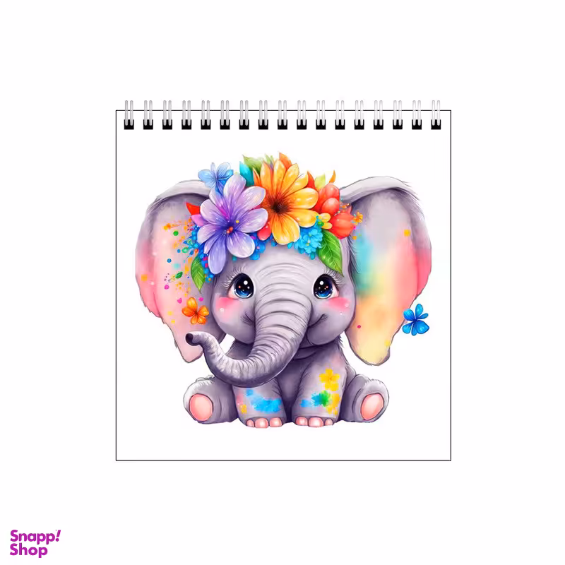 دفتر طراحی بامبیلیپ طرح فیل گل گلی کد 0930832