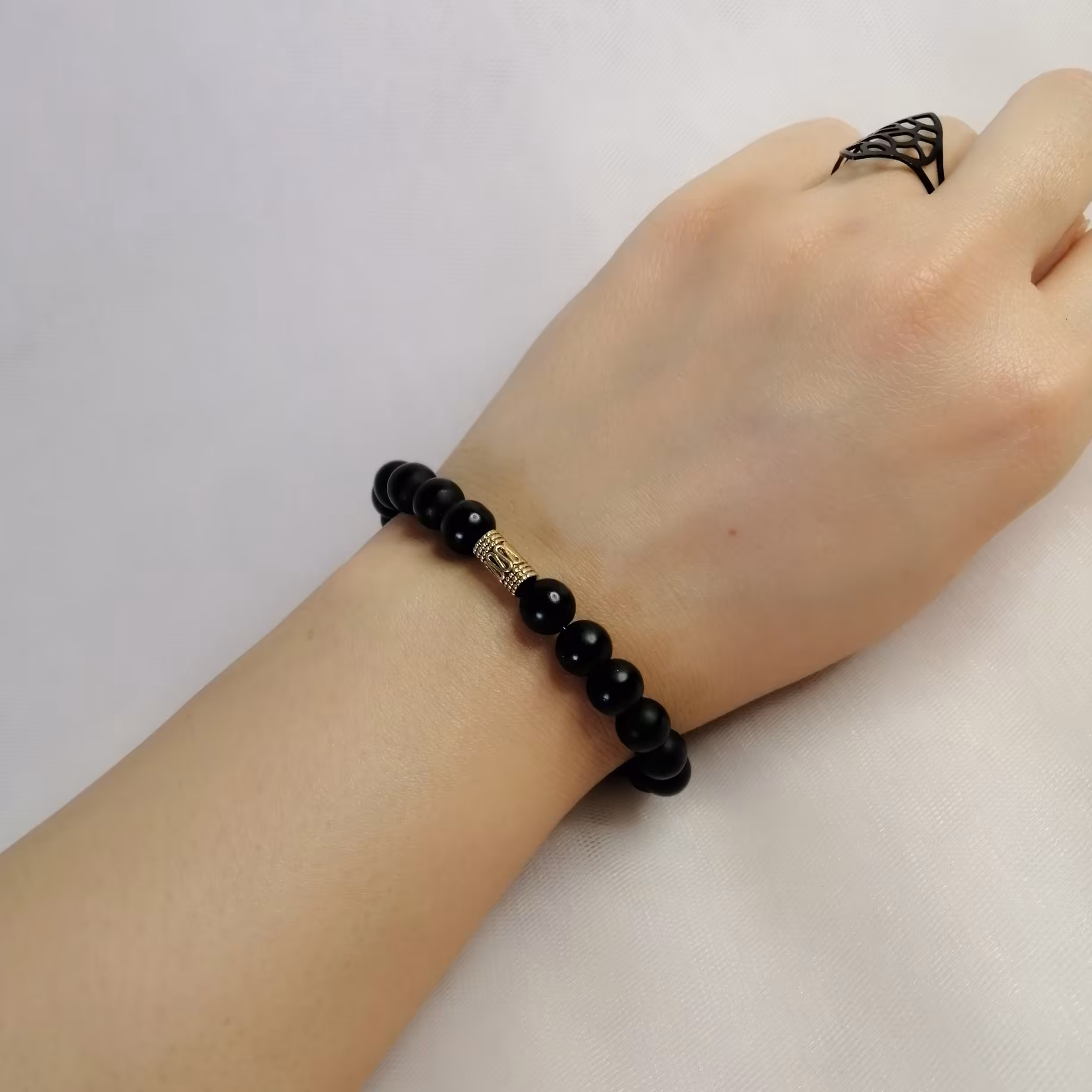 دستبند اونیکس پلاک دار طرح 3