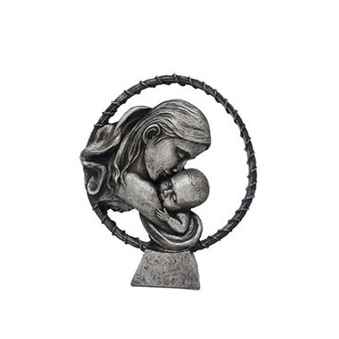 مجسمه آغوش مادر و فرزند نقره ای