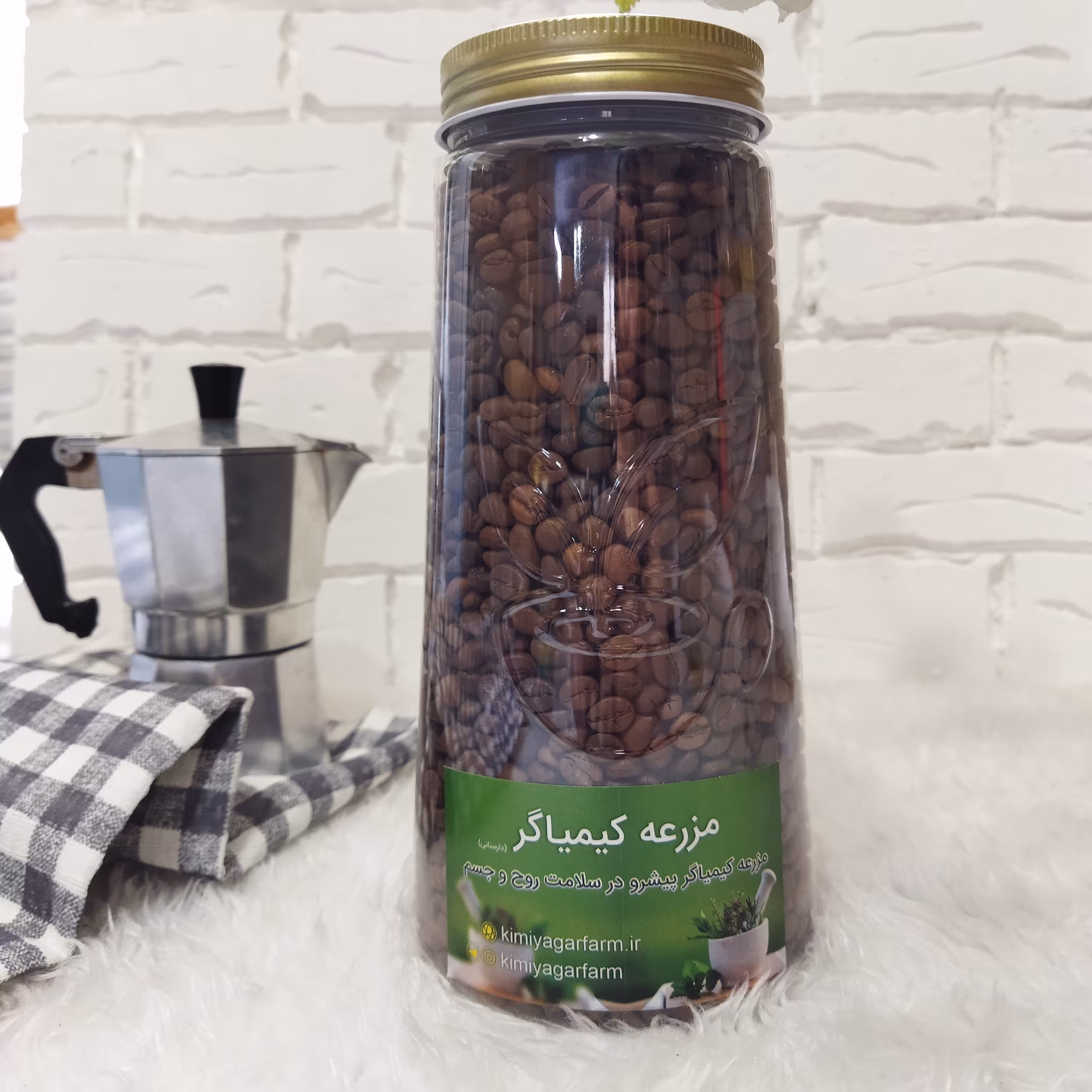 قهوه میکس 50درصد روبستا 50درصد عربیکا 500گرمی ظرف پلاستیکی 