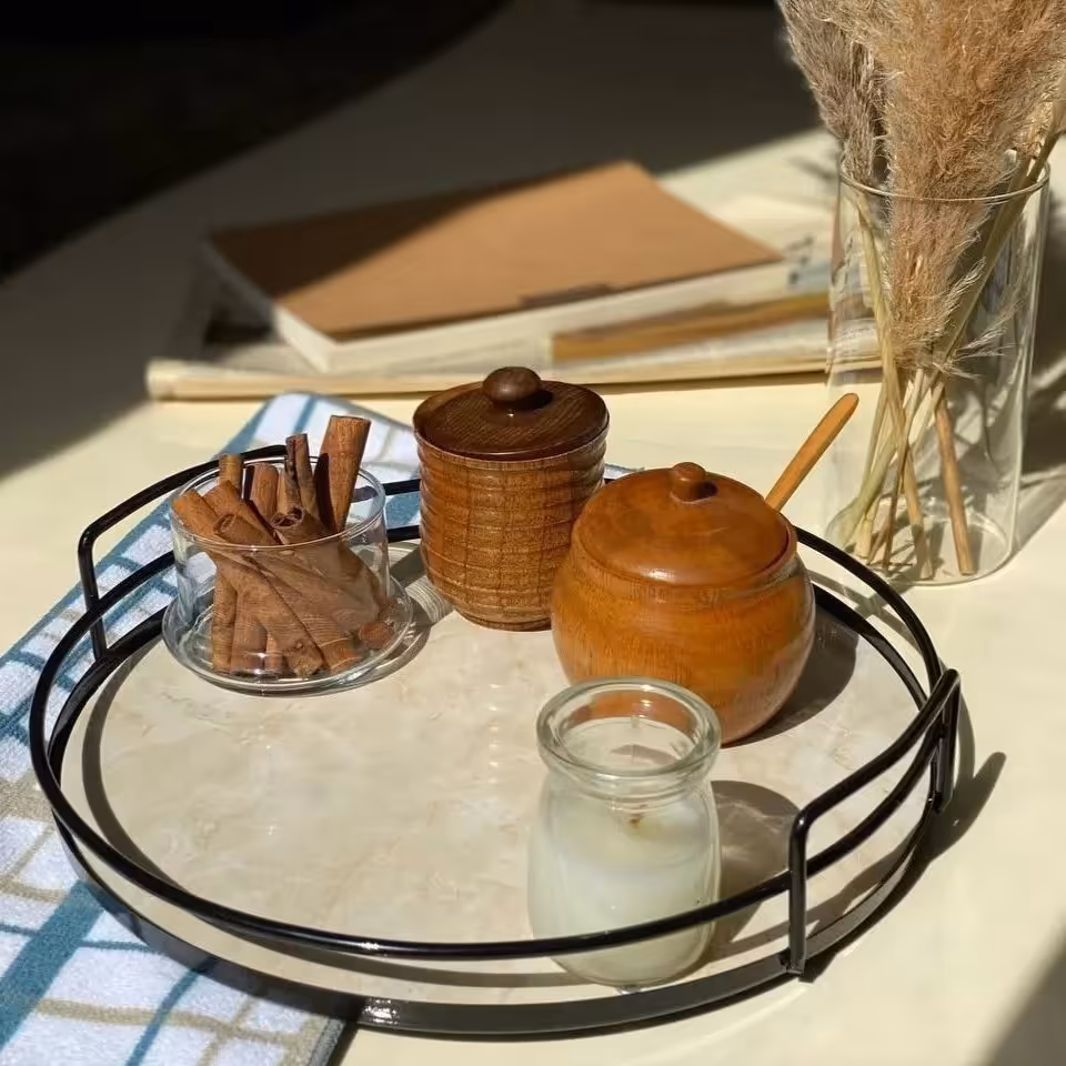 سینی فلزی طرح ماربل