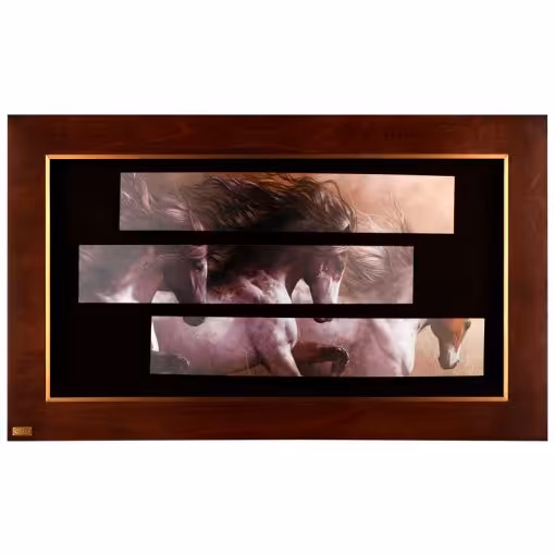 تابلو فریم چوبی سه تکه مدل FWB-3P-100X60-B