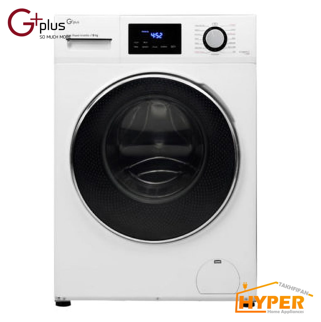 ماشین لباسشویی جی پلاس GWM-J8250W سفید 8 کیلویی