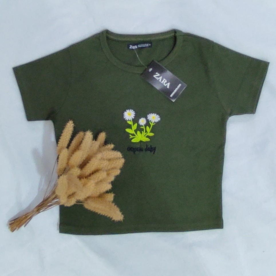 تیشرت کراپ زارا (ساده)