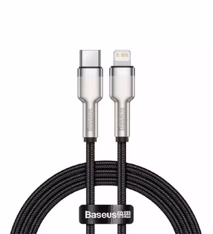 کابل 1 متری شارژ USB Type-C به Lightning باسئوس مدل CATLJK-A