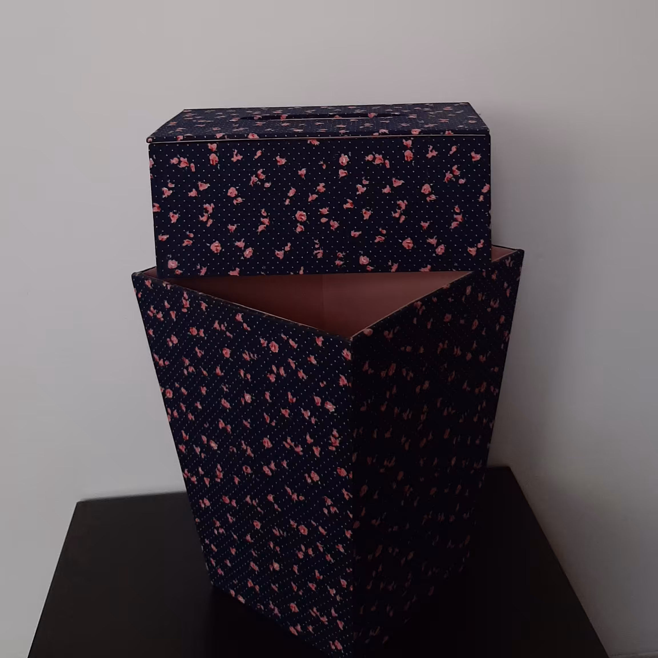 ست سطل و جا دستمالی سرمه ای