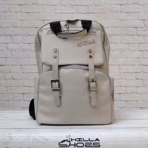 کوله پشتی چرم رنگ طوسی دو قفله