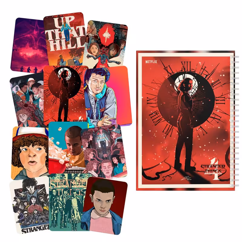 دفتر مشق باژیکان طرح چیزهای عجیب کد 20211760 به همراه برچسب مجموعه 12 عددی