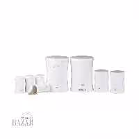 سرویس جهیزیه 8 پارچه کمرباریک سفید درب فلزی بهازکالا 16300089