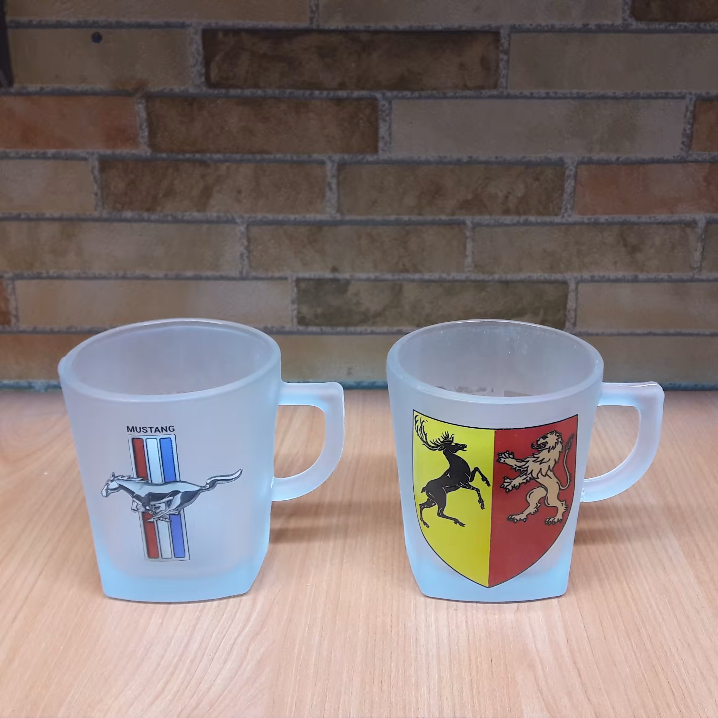 لیوان ماگ شفاف طرح دار 