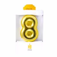 شمع کروم طلایی عدد هشت (8)( شمع کروم.شمع عدد هشت.شمع 8.شمع رو کیکی.شمع تولد.شمع ساده
