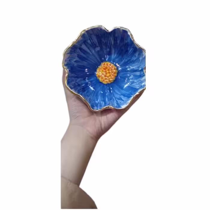کاسه پذیرایی سرامیکی فانتزی مدرن مدل گل