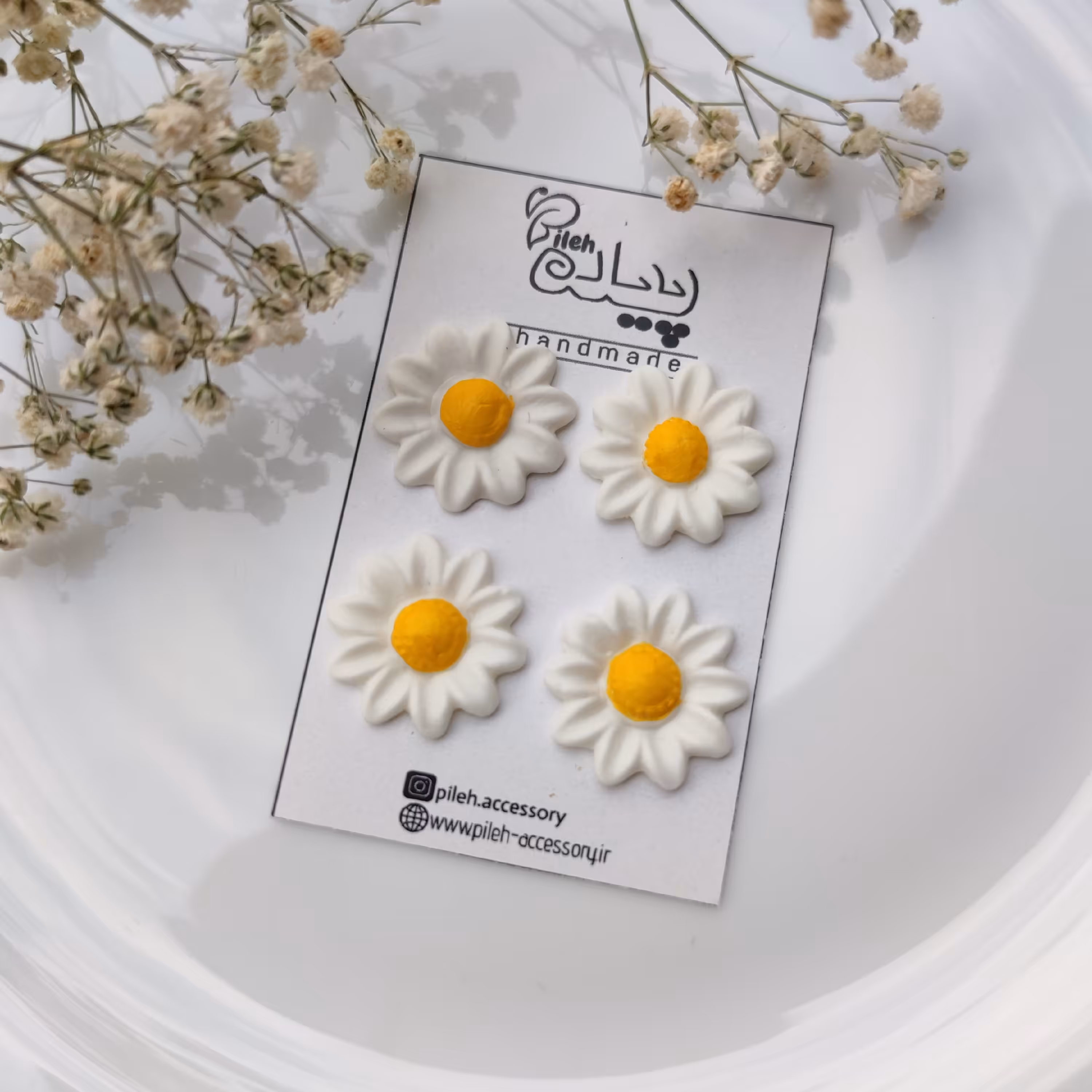 پک 6جفتی گلگوش(گوشواره) بابونه